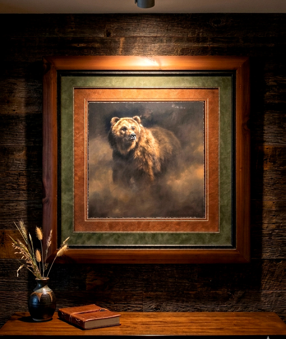 Stunning Grizzly Bear Giclée Print The Majestic Hunter Edward Aldrich~44x44"